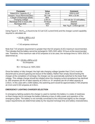 Charger selection for vrla batteries | PDF