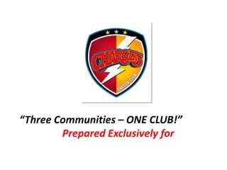 “Three Communities – ONE CLUB!”
        Prepared Exclusively for
 