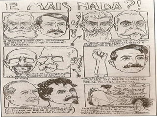 CHARGES E CARICATURAS DA REPÚBLICA VELHA (1914-1918) História 