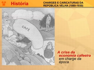 CHARGES E CARICATURAS DA REPÚBLICA VELHA (1889-1930) A crise da economia cafeeira  em charge da época   História 