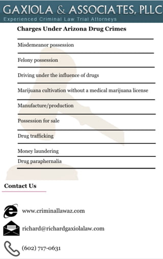 Charges Under Arizona Drug Crimes