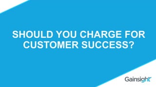 ©2015 Gainsight. All Rights Reserved.
Should you Charge for
Customer Success?
Omid Razavi
SHOULD YOU CHARGE FOR
CUSTOMER SUCCESS?
 