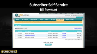 Subscriber	
  Self	
  Service	
  
Bill	
  Payment	
  
 