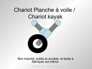 Chariot Planche à voile /  Chariot kayak Bon marché, solide et durable, et facile à fabriquer soi-même. 