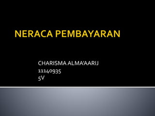 CHARISMA ALMA’AARIJ
11140935
5V
 