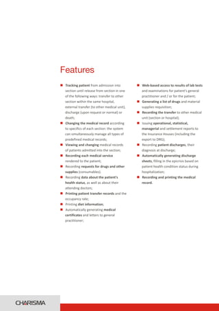 Charisma Medical Software | PDF