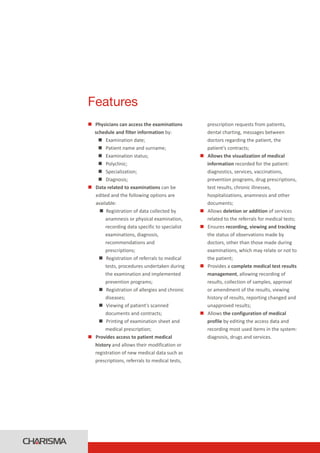 Charisma Medical Software | PDF