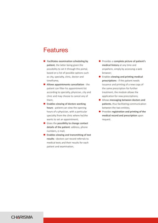 Charisma Medical Software | PDF