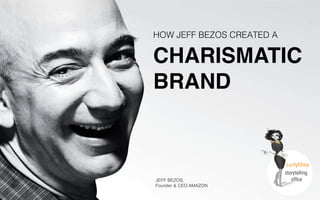 curlyfilms
storytelling
office
HOW JEFF BEZOS CREATED A
JEFF BEZOS,
Founder & CEO AMAZON
CHARISMATIC
BRAND
 