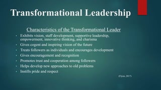 Charismatic & Transformational Leadership