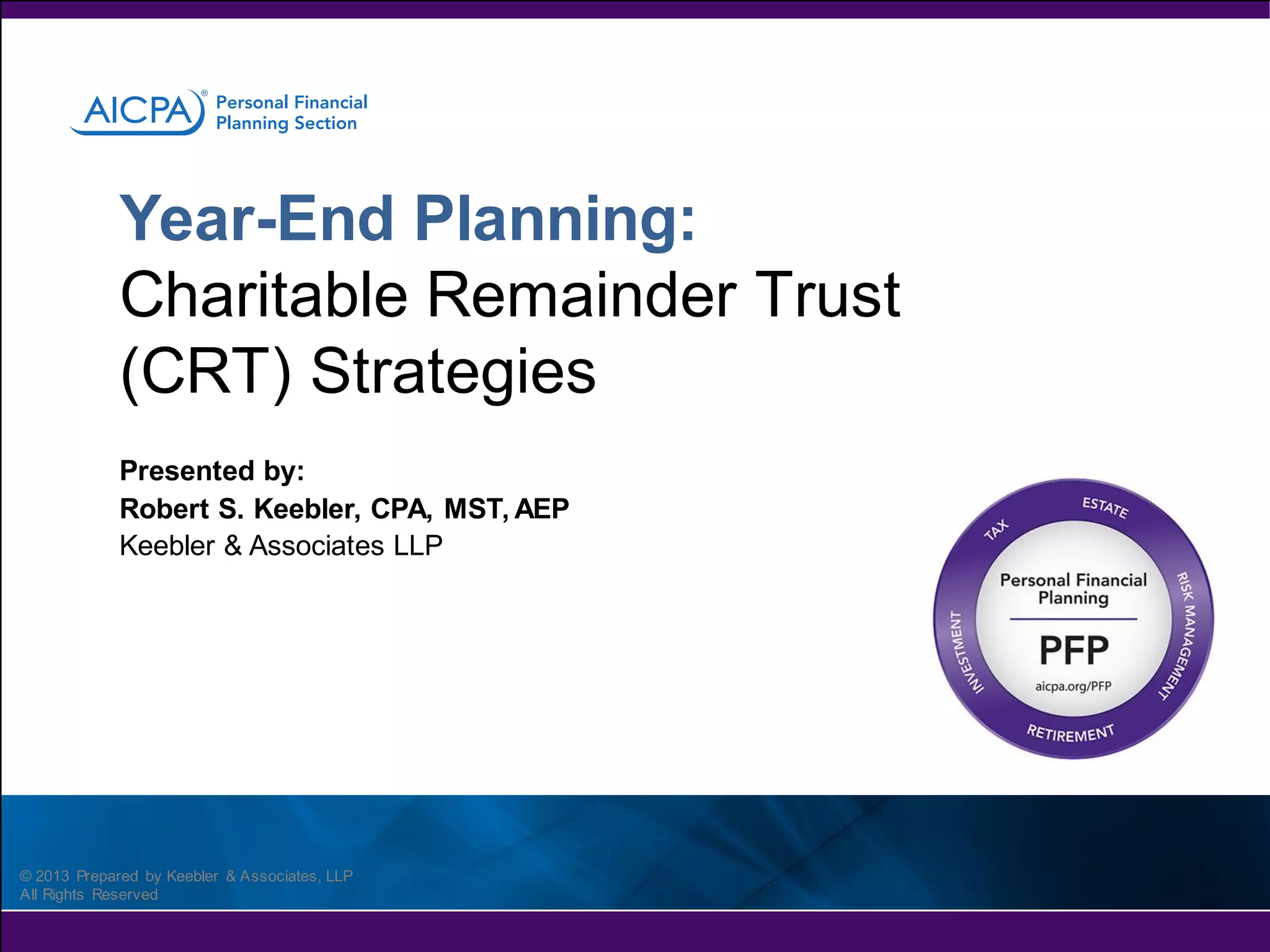 Charitable Remainder Trusts | PDF