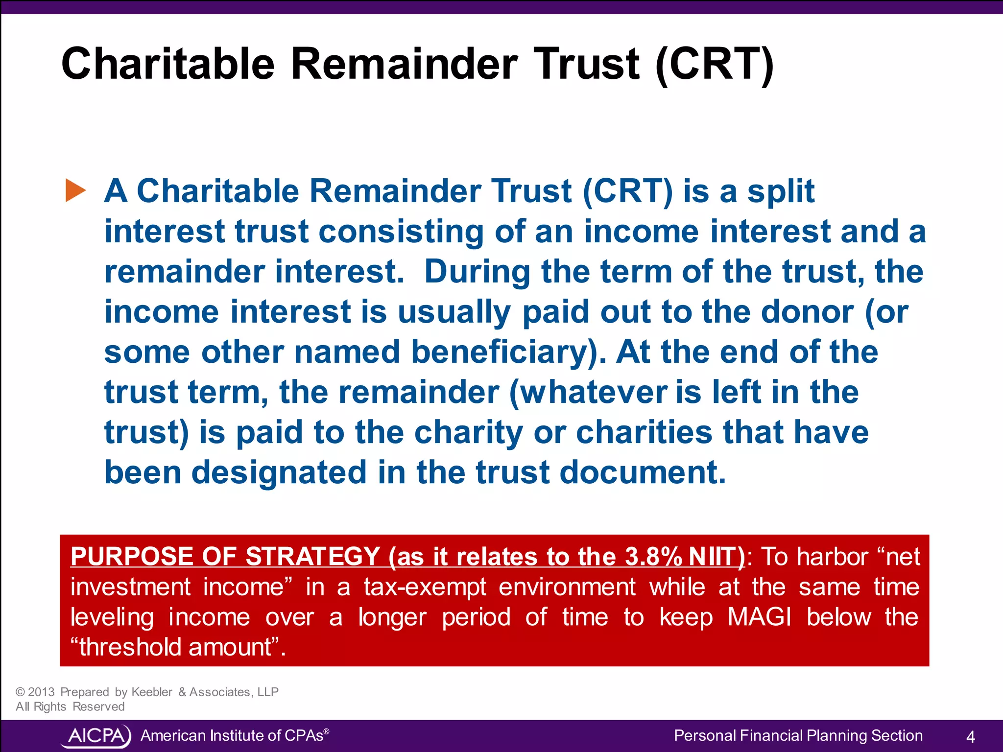 Charitable Remainder Trusts | PDF