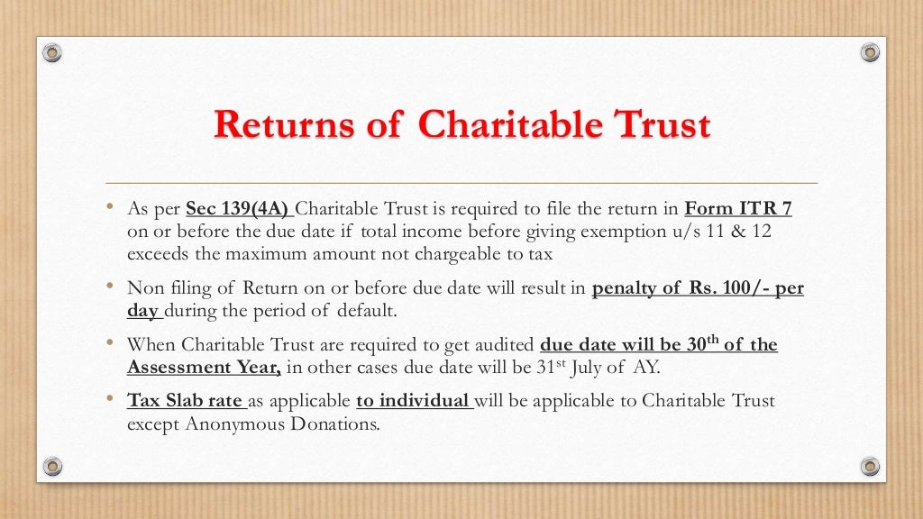 Charitable trust ppt