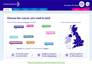 http://myprojects.cancerresearchuk.org/
 