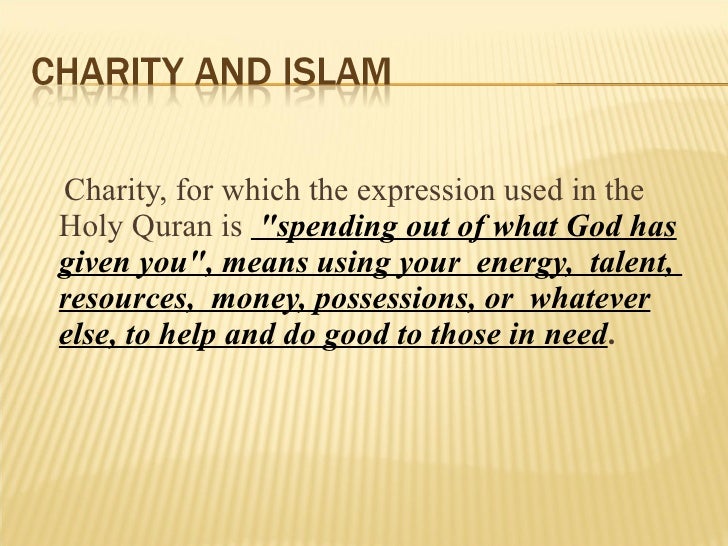Charity and Islam presentation