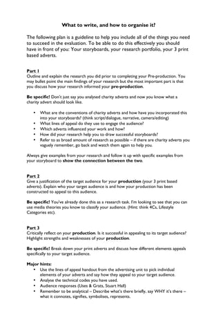 What to write, and how to organise it?

The following plan is a guideline to help you include all of the things you need
t...