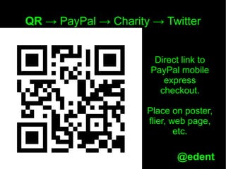 Charity hack   qr codes