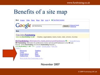 Benefits of a site map November 2007 