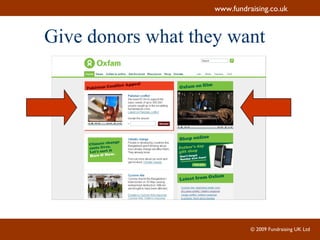 Give donors what they want 