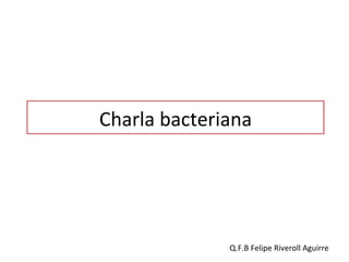 Charla bacteriana Q.F.B Felipe Riveroll Aguirre 