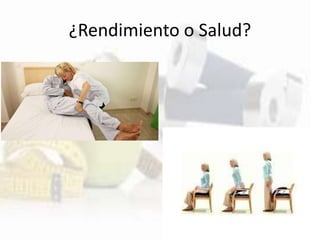 ¿Rendimiento o Salud?
 