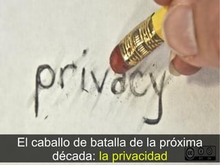 El caballo de batalla de la próxima
      década: la privacidad
 