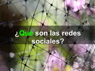 ¿Qué son las redes
    sociales?
 