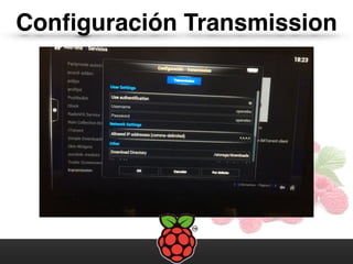 Conﬁguración Transmission
 