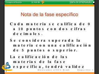 Habrá un intervalo de 45 minutos entre el final de un ejercicio y el inicio del siguiente