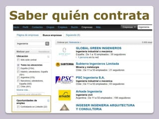 Saber quién contrata
 