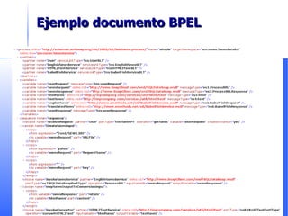 Ejemplo documento BPEL 
