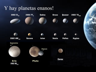 Y hay planetas enanos!
 