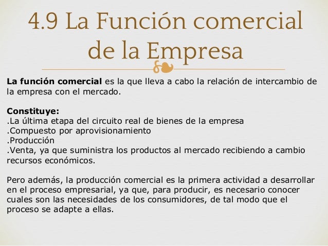 FUNCIÓN COMERCIAL DE LA EMPRESA JMJ