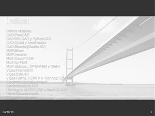 Índice: Distros técnicas.