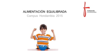ALIMENTACIÓN EQUILIBRADA
Campus Hondarribia 2015
 