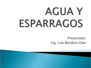 Presentado:
Ing. Luis Bendezu Diaz
 
