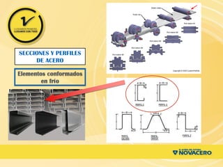 SECCIONES Y PERFILES
DE ACERO
Elementos conformados
en frío
 