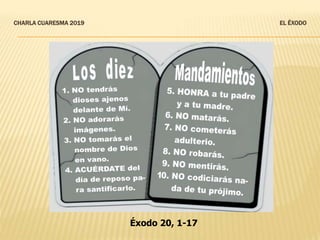 CHARLA CUARESMA 2019 EL ÉXODO
Éxodo 20, 1-17
 