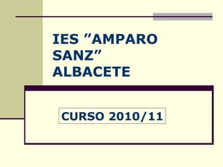 IES ”AMPARO SANZ” ALBACETE CURSO 2010/11 