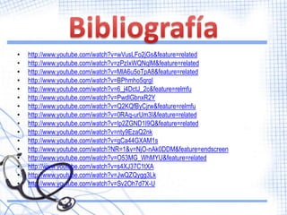 •   http://www.youtube.com/watch?v=wVusLFo2jGs&feature=related
•   http://www.youtube.com/watch?v=zPzIxWQNqlM&feature=related
•   http://www.youtube.com/watch?v=MlA6u5oTpA8&feature=related
•   http://www.youtube.com/watch?v=BPhmho5qrgI
•   http://www.youtube.com/watch?v=6_j4DctJ_2c&feature=relmfu
•   http://www.youtube.com/watch?v=PwdlGbnxR2Y
•   http://www.youtube.com/watch?v=Q2KQfByCjrw&feature=relmfu
•   http://www.youtube.com/watch?v=0RAq-urUm3I&feature=related
•   http://www.youtube.com/watch?v=Ip2ZGND1I9Q&feature=related
•   http://www.youtube.com/watch?v=nty9EzaQ2nk
•   http://www.youtube.com/watch?v=gCa44GXAM1s
•   http://www.youtube.com/watch?NR=1&v=NjO-nAk0DDM&feature=endscreen
•   http://www.youtube.com/watch?v=O53MG_WhMYU&feature=related
•   http://www.youtube.com/watch?v=s4XJ37C1tXA
•   http://www.youtube.com/watch?v=JwQZQygg3Lk
•   http://www.youtube.com/watch?v=Sv2Oh7d7X-U
 