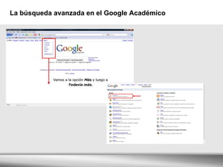 La búsqueda avanzada en el Google Académico 