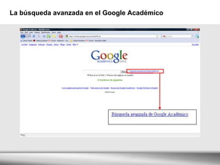 La búsqueda avanzada en el Google Académico 