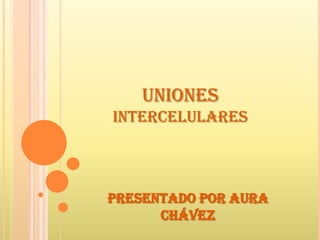 UNIONESINTERCELULARES PRESENTADO POR AURA CHÁVEZ 