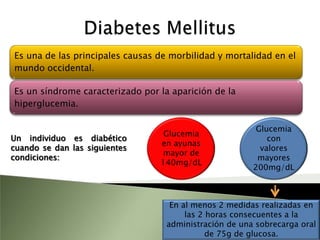SomatostatinaCélulas delta, las cuales secretan la hormona inhibidora del crecimiento, esta hormona inhibe la secreción de la insulina y el glucagón.SecreciónLa glucosa la estimula Los agentes colinérgicos y ß adrenérgicosLa inhibenEl glucagón  posiblemente por un mecanismo paracrino. Los α 2 adrenérgicos.