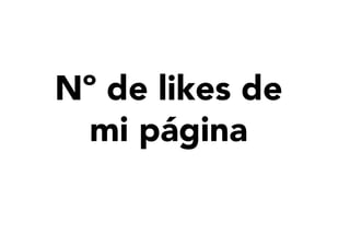 Nº de likes de
mi página
 