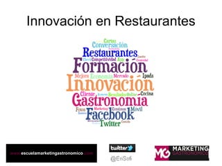 Innovación en Restaurantes




www.escuelamarketingastronomico.com
 