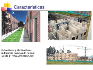 Unifamiliares y Multifamiliares
La Estancia Caminos de Salazar
Desde $17.900.000 (US$7.160)
Caracteristicas
 