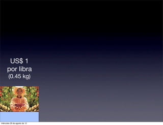 US$ 1
      por libra
        (0.45 kg)




miércoles 29 de agosto de 12
 