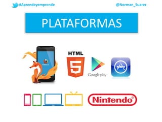 PLATAFORMAS
#Aprendeyemprende @Norman_Suarez
 