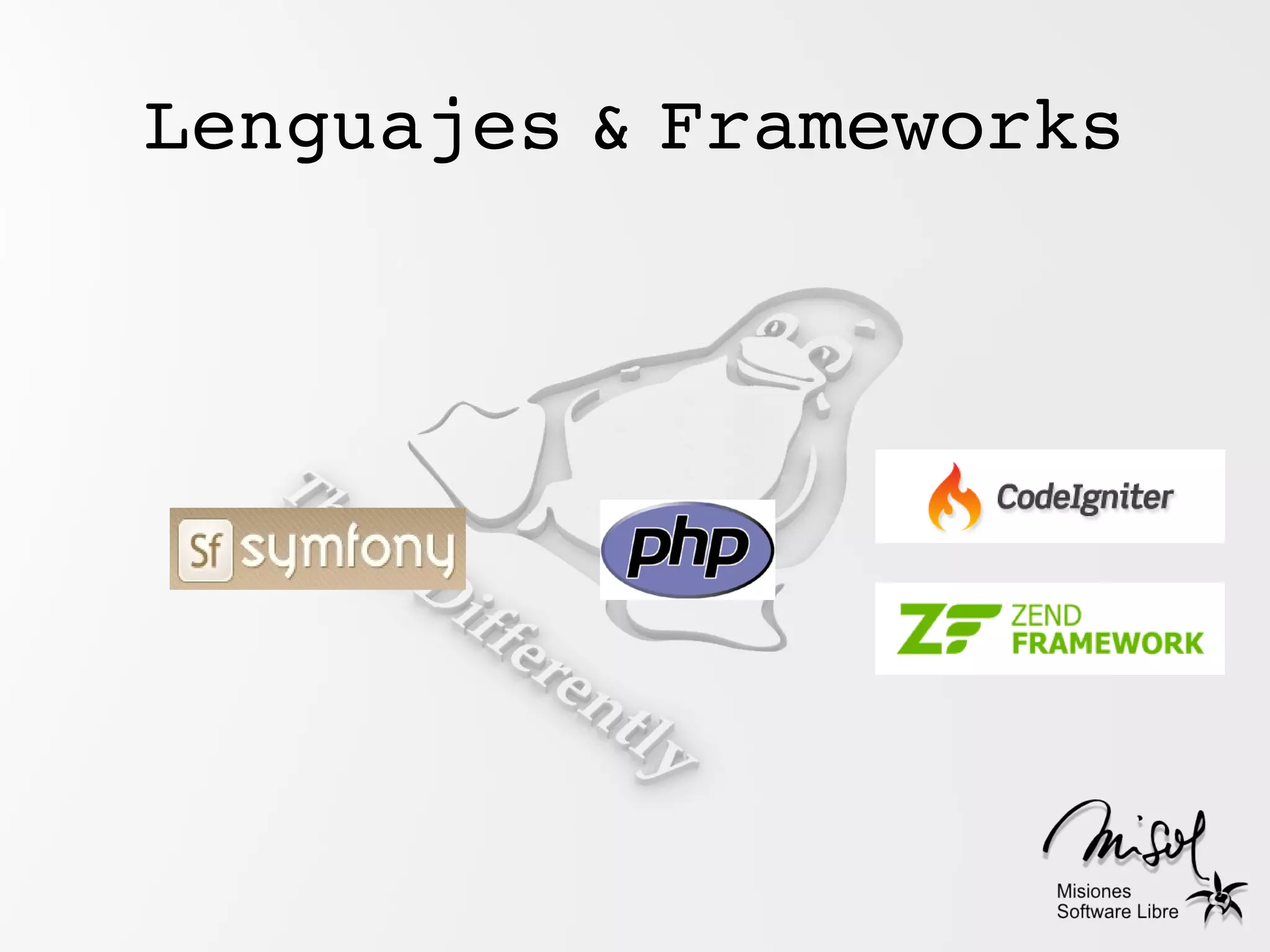 Lenguajes & Frameworks
 